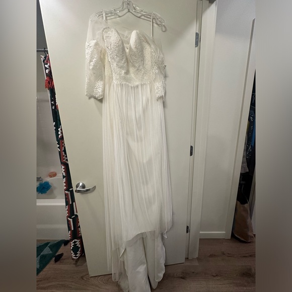 Galina dress with lace sleeves size 14 - Picture 6 of 14